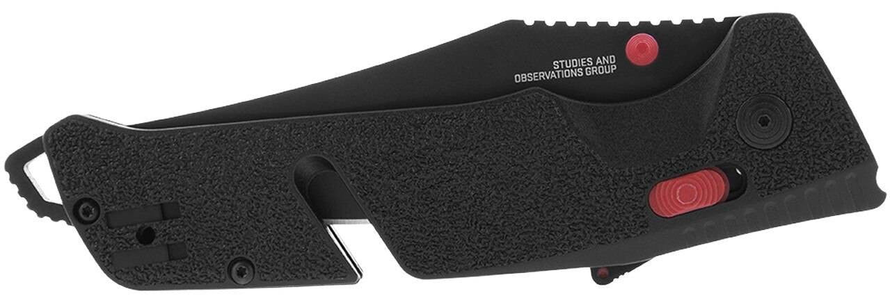  SOG Trident AT Black & Red Folding Knife