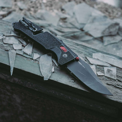  SOG Trident AT Black & Red Folding Knife