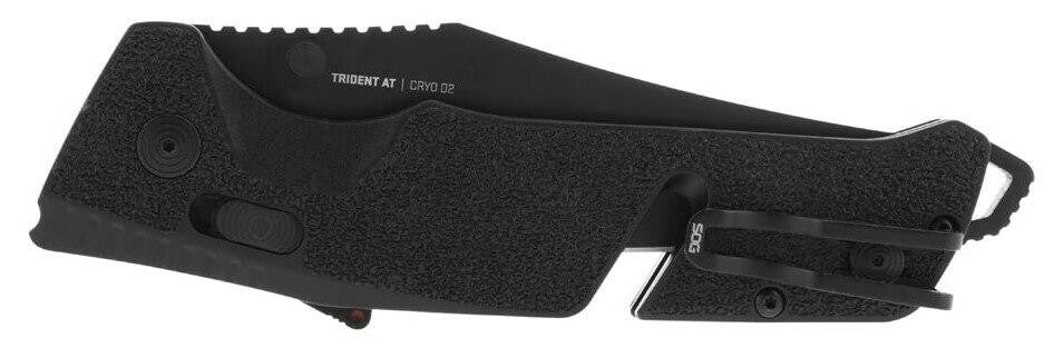  SOG Trident AT Blackout Folding Knife - Peg Box