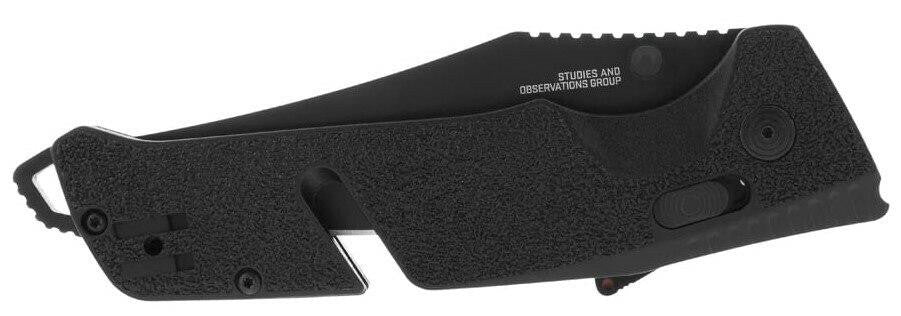  SOG Trident AT Blackout Folding Knife - Peg Box