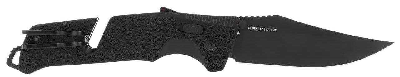  SOG Trident AT Blackout Folding Knife - Peg Box