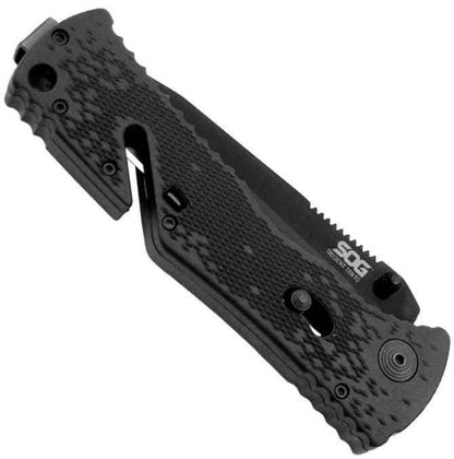  SOG Trident Black TiNi Tanto Folding Knife
