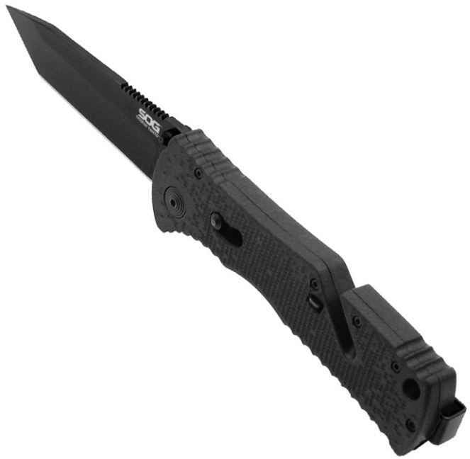  SOG Trident Black TiNi Tanto Folding Knife