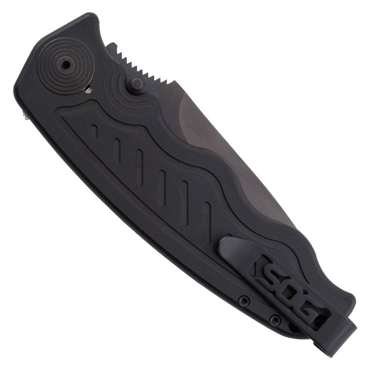  SOG Zoom Serrated Black TiNi Folding Knife