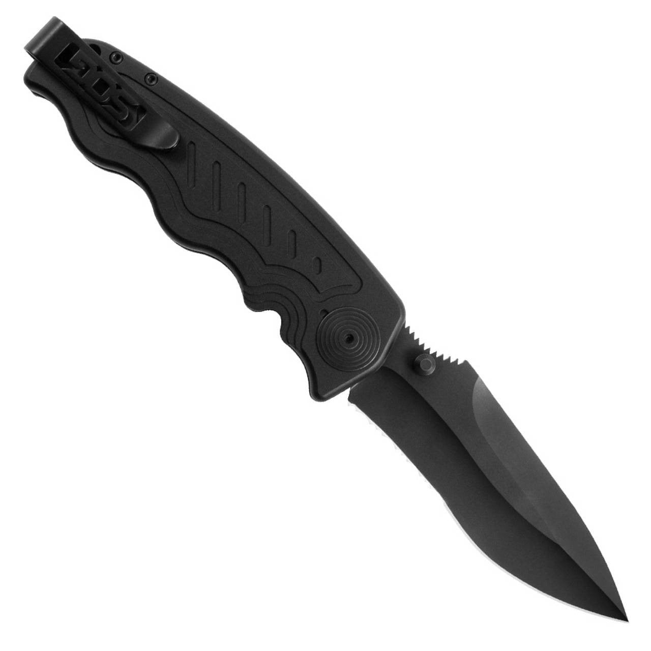  SOG Zoom Serrated Black TiNi Folding Knife