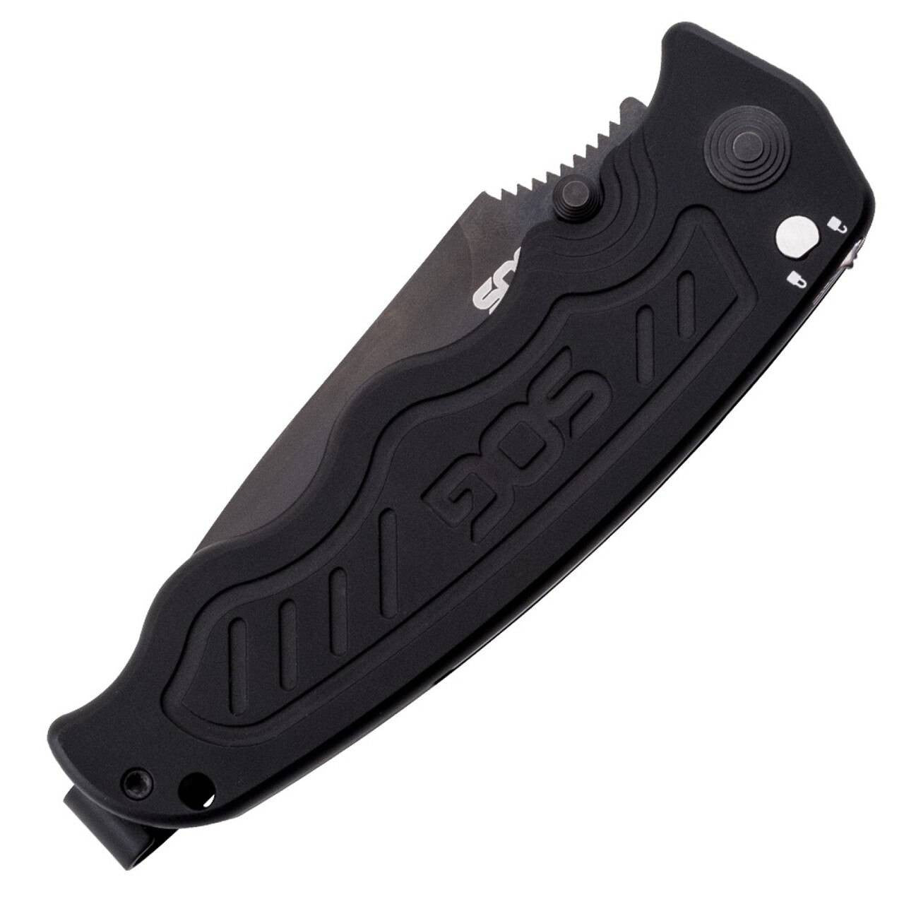  SOG Zoom Serrated Black TiNi Folding Knife