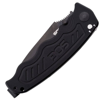  SOG Zoom Serrated Black TiNi Folding Knife