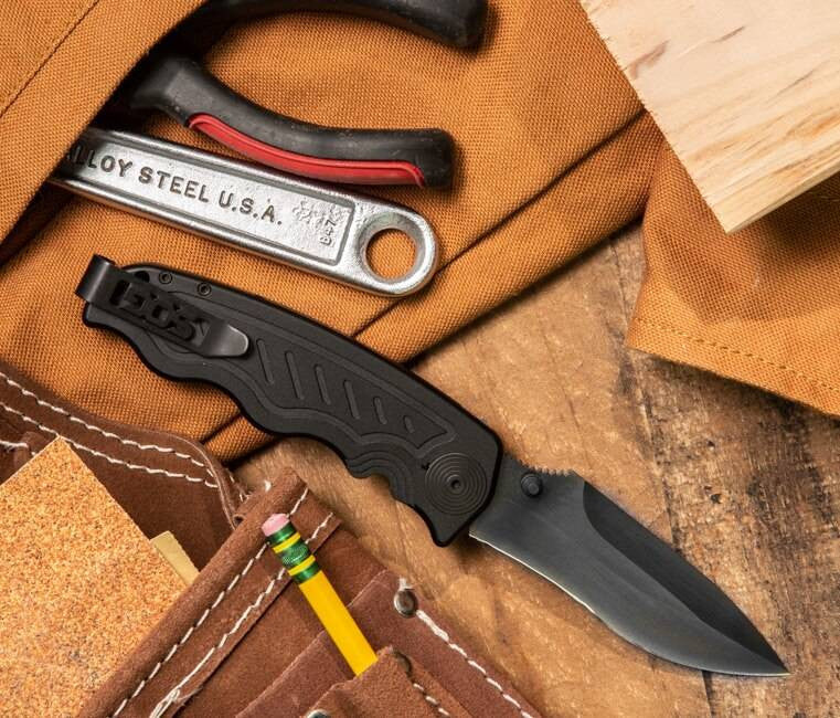 SOG Zoom Serrated Black TiNi Folding Knife