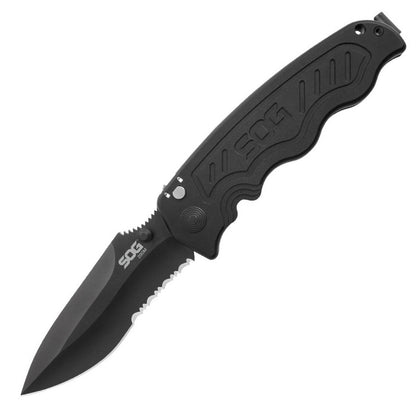  SOG Zoom Serrated Black TiNi Folding Knife