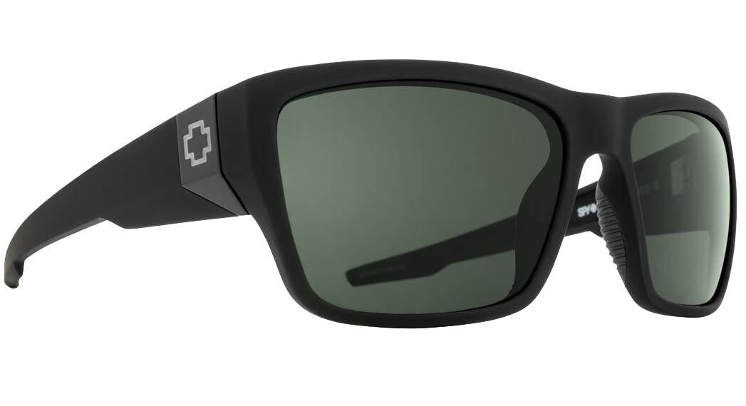  Spy Optics Dirty Mo Soft Matte Black Sunglasses With Happy Grey Green Polarized Lenses