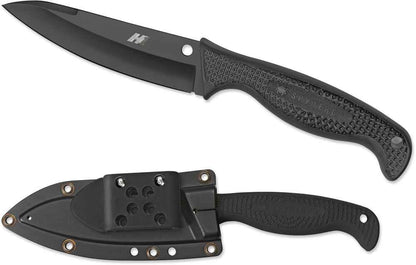  Spyderco Aqua Salt Black Fixed Blade Knife
