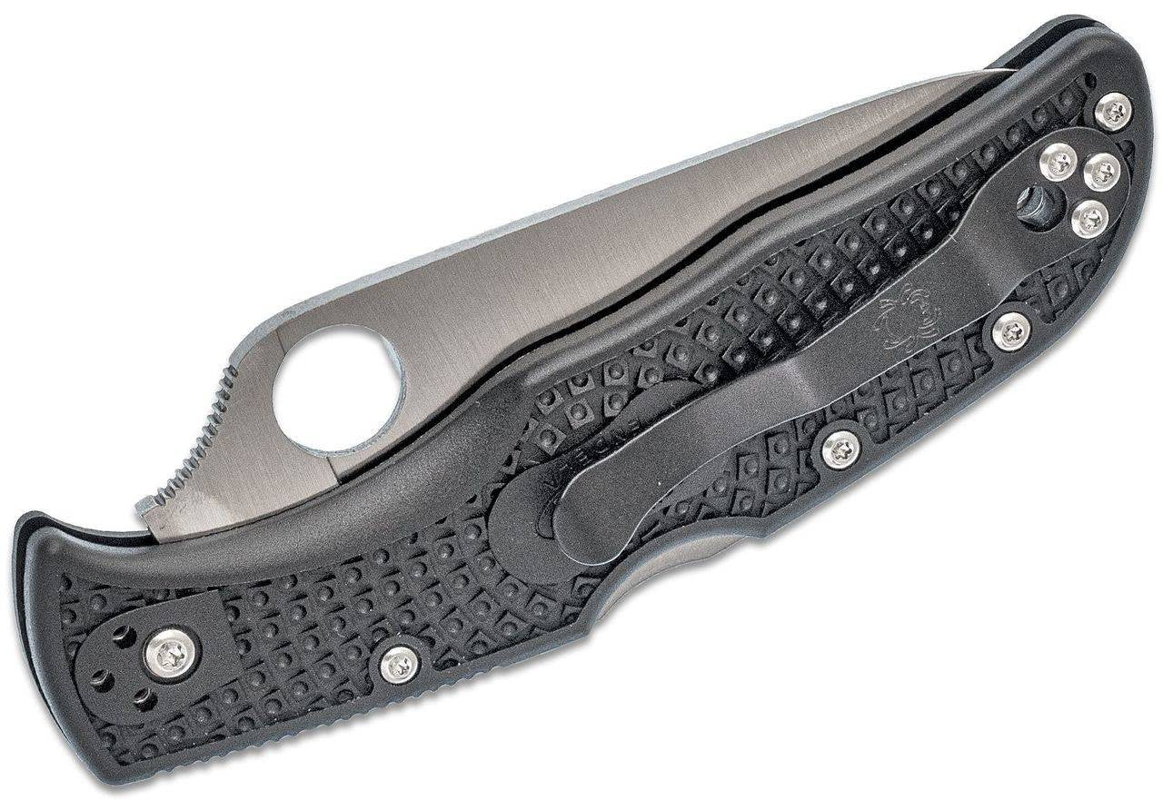  Spyderco Endela Folding Knife With Lightweight Black Handle
