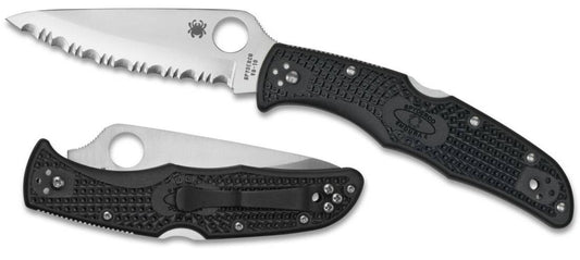  Spyderco Endura 4 Lightweight Black Spyder Edge Folding Knife