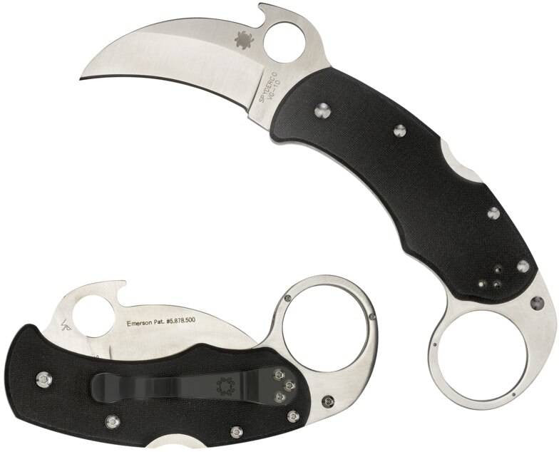  Spyderco Karahawk G-10 Black Knife