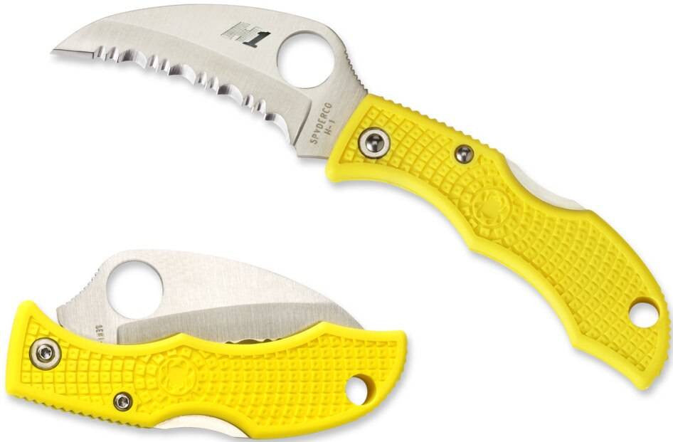  Spyderco Ladybug 3 Hawkbill Salt Spyder Edge Knife