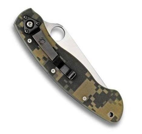  Spyderco Military Digital Camo Plain Edge Knife