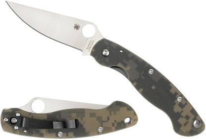  Spyderco Military Digital Camo Plain Edge Knife