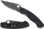  Spyderco Military Model G-10 Black / Black Blade Knife