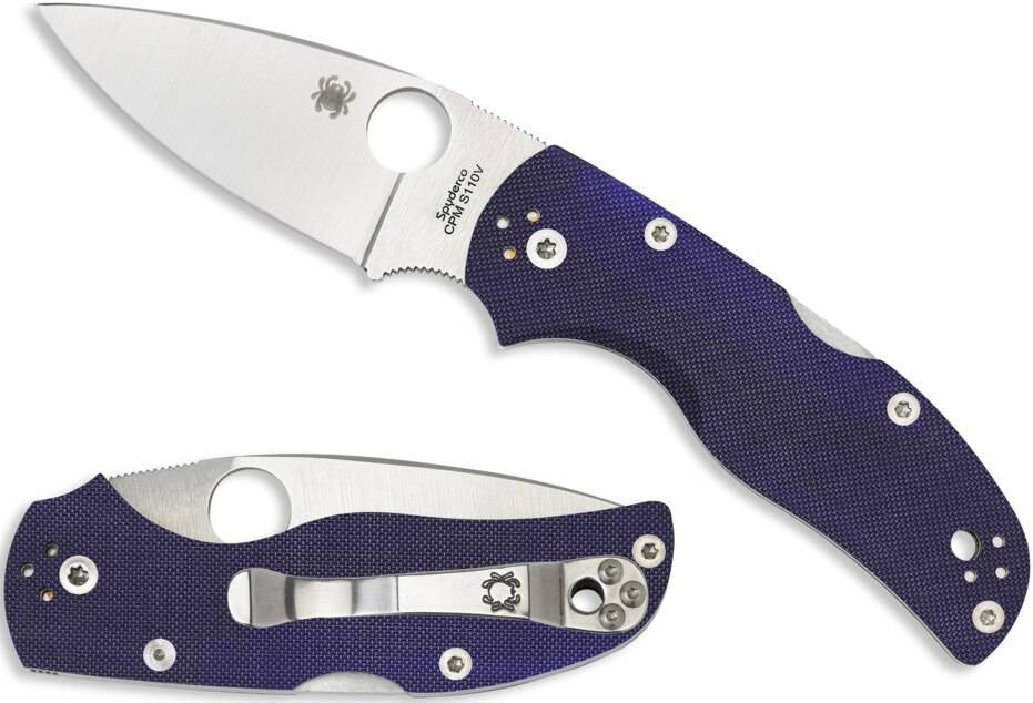  Spyderco Native 5 G-10 Dark Blue CPM S110V Plain Edge Knife
