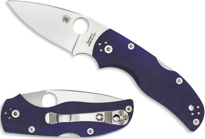  Spyderco Native 5 G-10 Dark Blue CPM S110V Plain Edge Knife