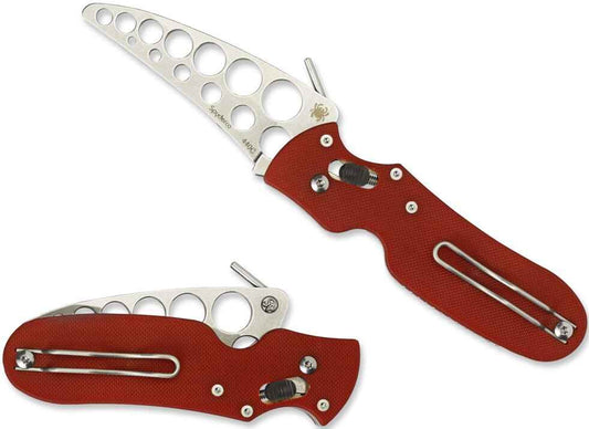  Spyderco P'Kal G-10 Red Trainer Knife