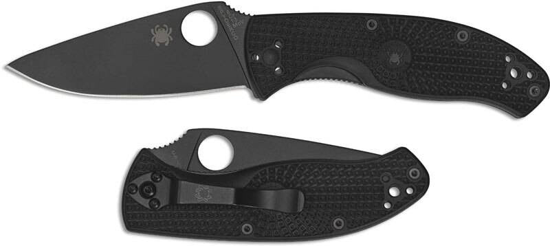  Spyderco Tenacious Black FRN Plain Edge Folding Knife