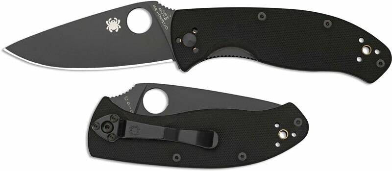  Spyderco Tenacious G-10 Black / Black Blade Knife