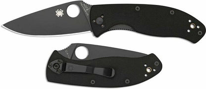  Spyderco Tenacious G-10 Black / Black Blade Knife