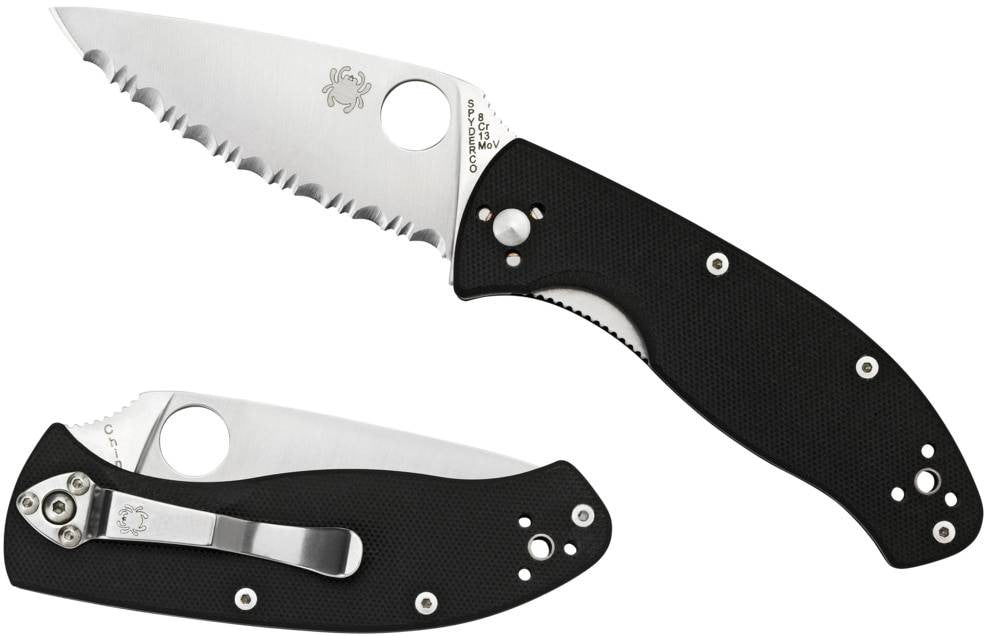  Spyderco Tenacious G-10 Black Knife