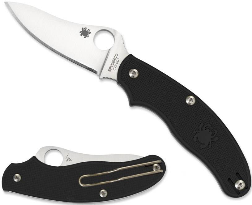  Spyderco UK Black FRN Drop Point Penknife
