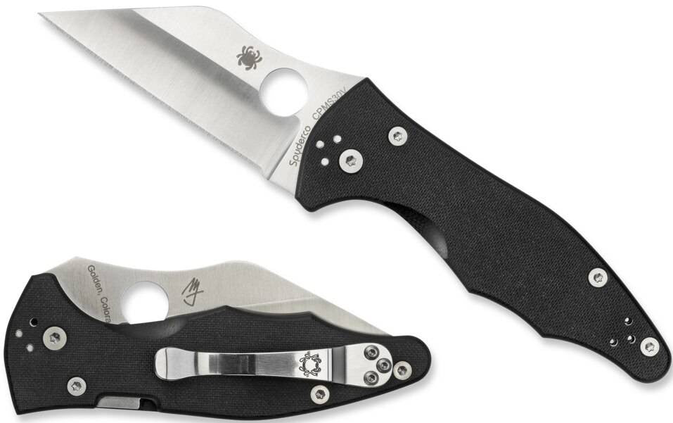  Spyderco Yojimbo 2 G-10 Black Plain Edge Knife