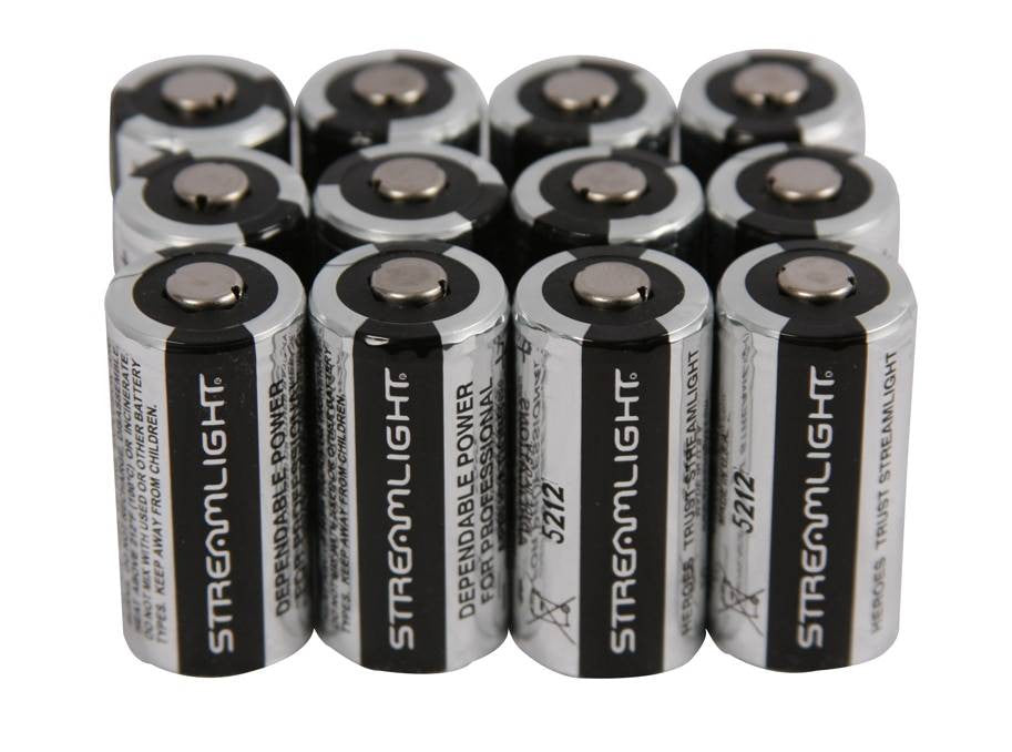  Streamlight 3V CR123 Lithium Batteries - 12 Pack