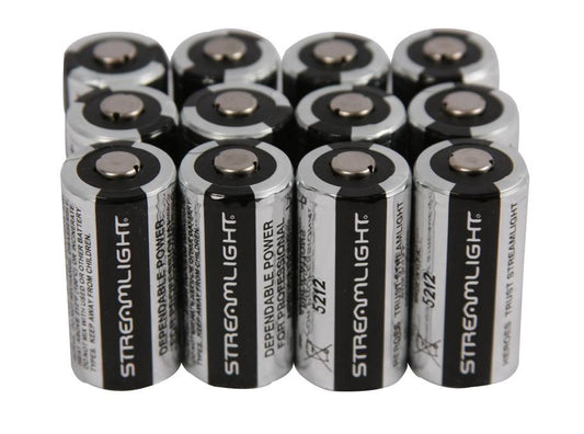  Streamlight 3V CR123 Lithium Batteries - 12 Pack