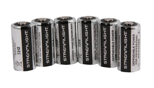  Streamlight 3V CR123 Lithium Batteries - 6 Pack