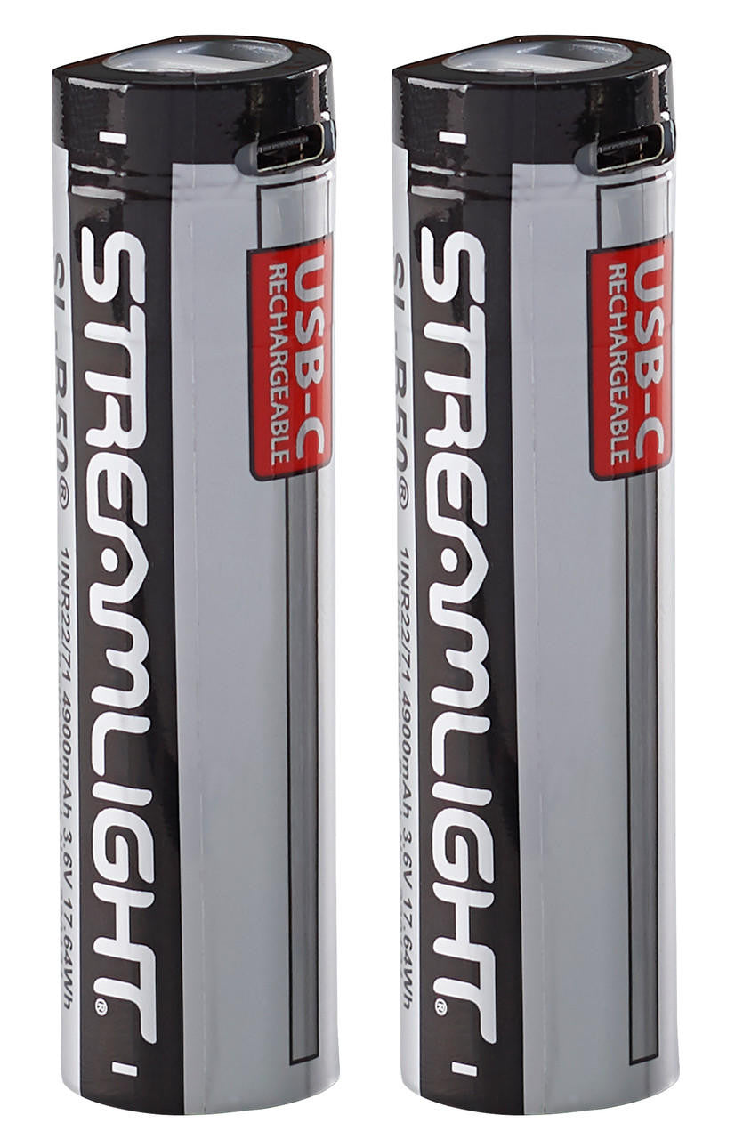  Streamlight SL-B50 USB-Rechargeable Lithium-Ion Battery 2 Pack
