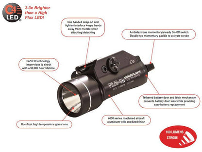  Streamlight TLR-1s 300 Lumen WeaponLight- STROBE