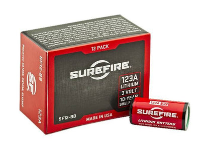  SureFire 123A Lithium Batteries - 12 Pack