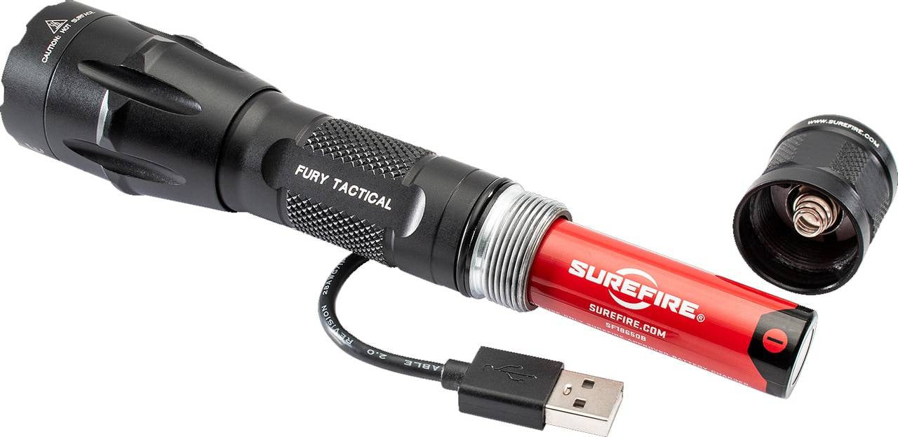  Surefire FURY-DFT Fury Dual-Fuel Tactical LED Flashlight