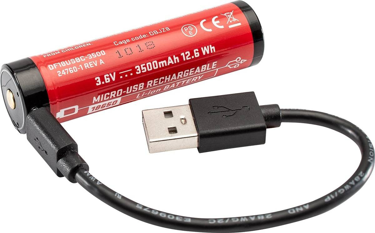  Surefire Micro-USB Rechargeable 18650 Protected Lithium Ion Battery