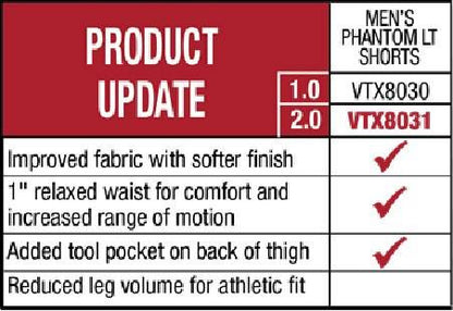  VertX Men's Phantom LT Shorts 2.0