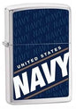  Zippo Brushed Chrome US Navy Lighter