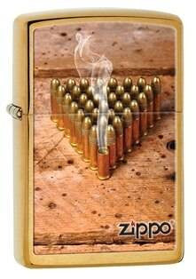  Zippo Windproof Brushed Brass Bullets Lighters
