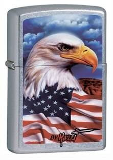  Zippo Windproof Eagle Mazzi Street Chrome Lighter