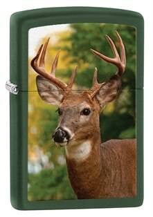  Zippo Windproof Green Matte Deer Lighter